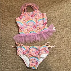 Cheeky Plum Pink Rainbow Kids Swim Set